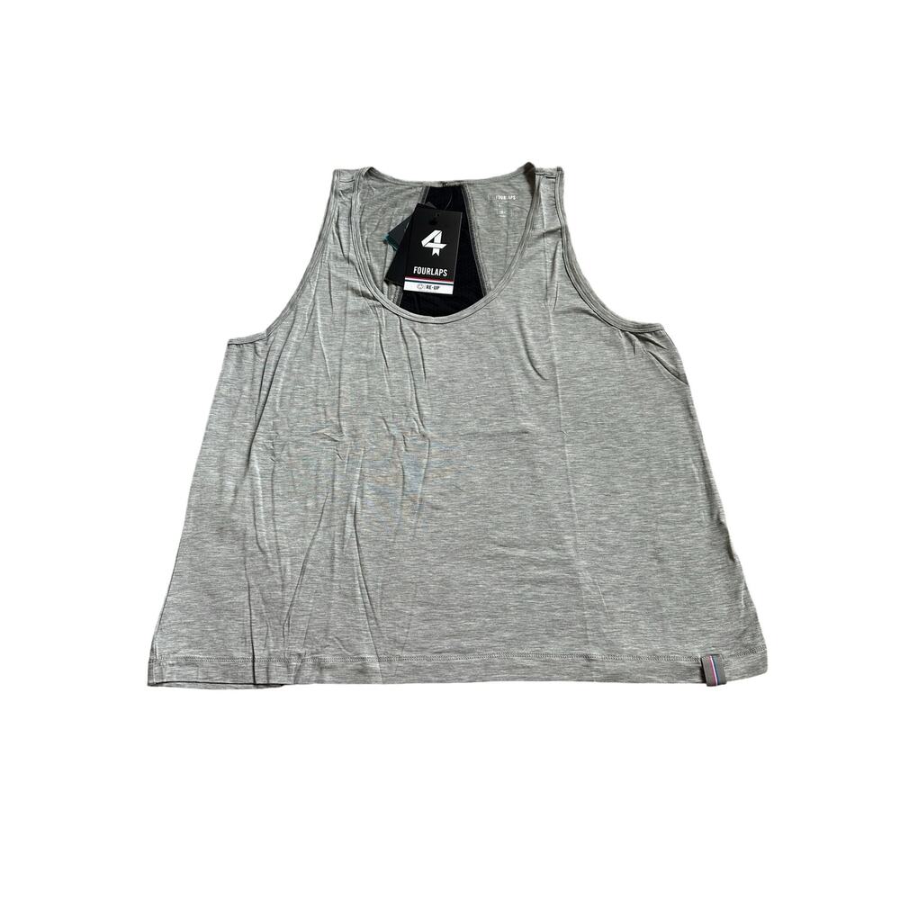 FOURLAPS Grey Heather Surge Tank Top Workout Activewear Shirt Women's Size Large